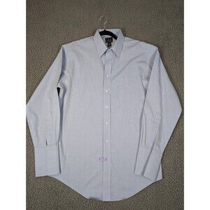Jos. A. Bank Dress Shirt Men's Blue Long Sleeve Size 16 1/2 - 34 Tailored Fit